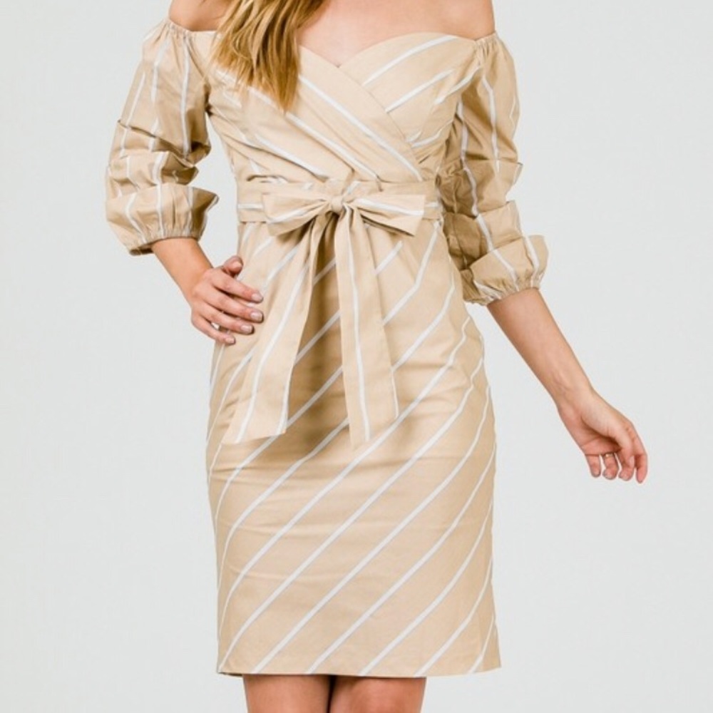 Off the shoulder sweetheart dress